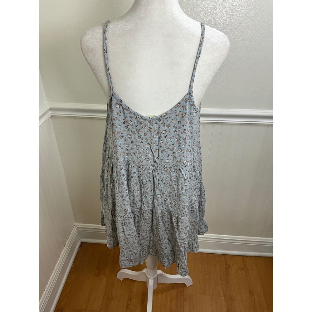 Her Entire Name Says Grace Floral Print Mini Dress Blue Sleeveless Women Size M - Picture 3 of 8